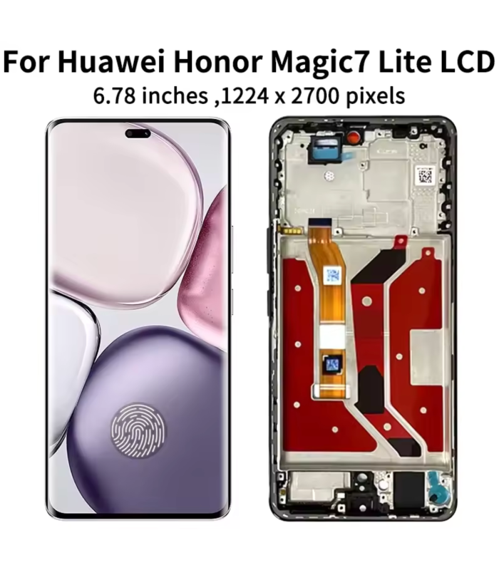 For Honor Magic 7 LITE X9C BRP-NX1 OLED Display LCD Touch Screen Gold Frame