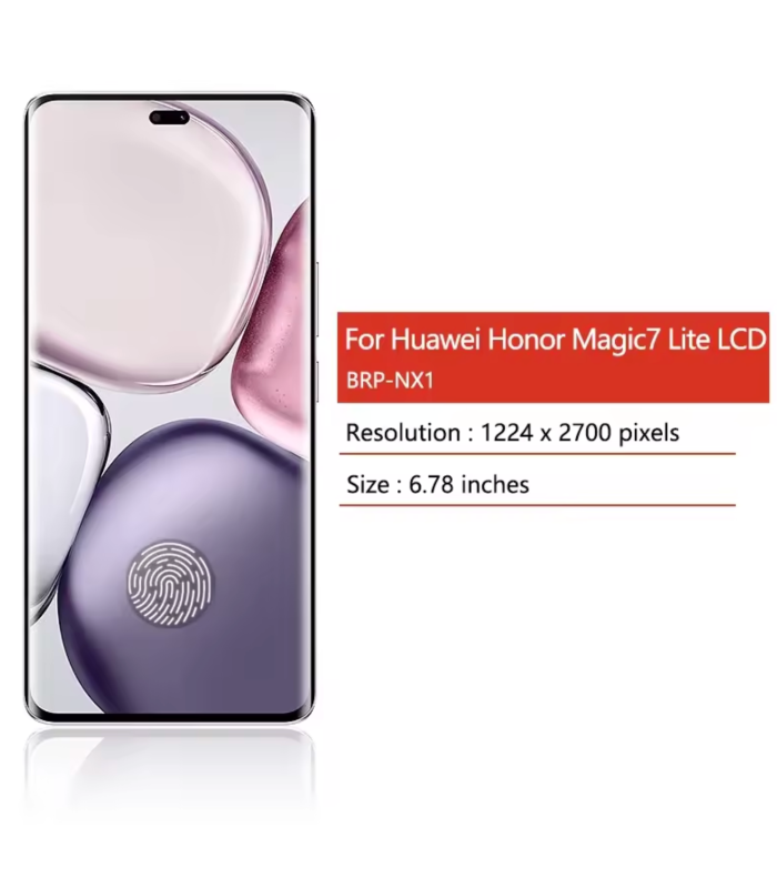 For Honor Magic 7 LITE X9C BRP-NX1 OLED Display LCD Touch Screen Gold Frame