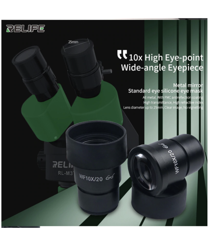 RELIFE RL-M3T-B1 Trinocular Stereo Microscope 7X-45X Zoom