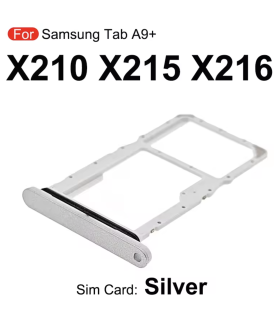 For Samsung Galaxy Tab A9+ Plus SM-X210 SM-X215 Silver Sim Card Holder Tray